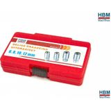 HBM - Draadeind Uitdraaiset - 4 Delig - Geschikt voor 6 tot 12 mm