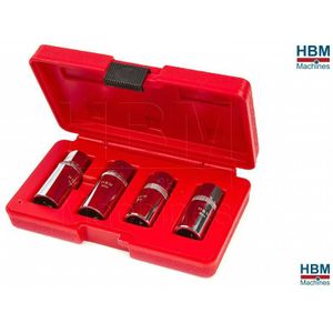 HBM - Draadeind Uitdraaiset - 4 Delig - Geschikt voor 6 tot 12 mm