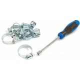 HBM - 50-delige Slangklemmen Assortiment - Transparant - Dopsleutel