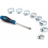 HBM - 50-delige Slangklemmen Assortiment - Transparant - Dopsleutel