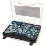 HBM - 50-delige Slangklemmen Assortiment - Transparant - Dopsleutel