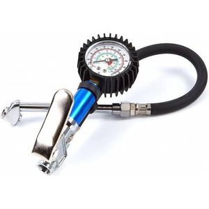 HBM - Bandenpomp - Zwart - Slanglengte 40 cm - Drukmeter 1 tot 15 Bar