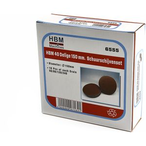 HBM 40 Delige 150 mm Zelf klevende Schuurschijvenset