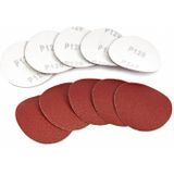 HBM 10 Delige set 75 mm Velcro Schuurschijfjes, Schuurpads K80