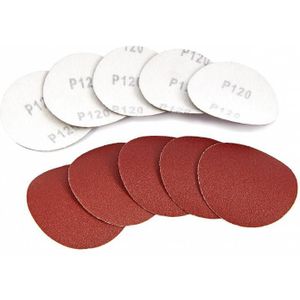 HBM 10 Delige set 75 mm Velcro Schuurschijfjes, Schuurpads K80