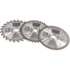 HBM Cirkelzaagbladenset - 160 mm - 3 Delig