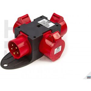 HBM - 400 Volt - Verdeelblok - 16 Ampère - 3 Voudig