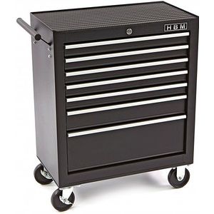 HBM Gereedschapswagen met 7 Laden - 62 cm - zwart