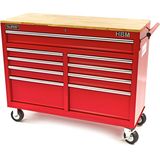 Gereedschapswagen - Rood - Hout - Professionele Garagekwaliteit