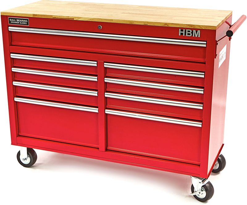 Gereedschapswagen - Rood - Hout - Professionele Garagekwaliteit