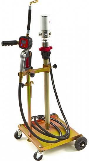 HBM - Mobiele Persluchtpomp - Geschikt voor Oliën - Digitale Debetmeter - Verrijdbaar