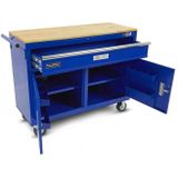 HBM 117 cm Professionele Verrijdbare Gereedschapswagen / Werkbank Blauw