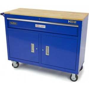 117 cm Professionele Verrijdbare Gereedschapswagen / Werkbank Blauw