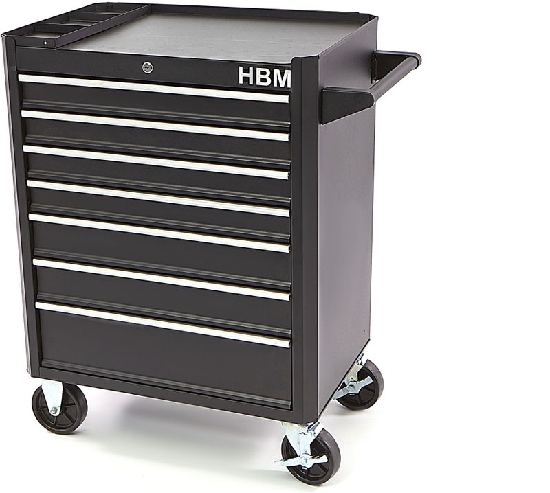 HBM - Gereedschapswagen - Zwart - 7 Laden - 66 cm