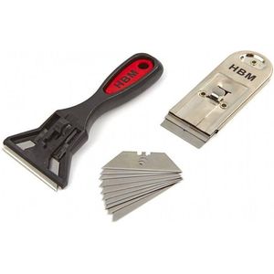 HBM - Metalen Glasschraper - Verfkrabber - Inclusief 10 Extra Messen