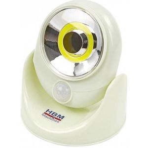 HBM 3Watt COB LED lamp met Sensor 220 Lumen op batterijen