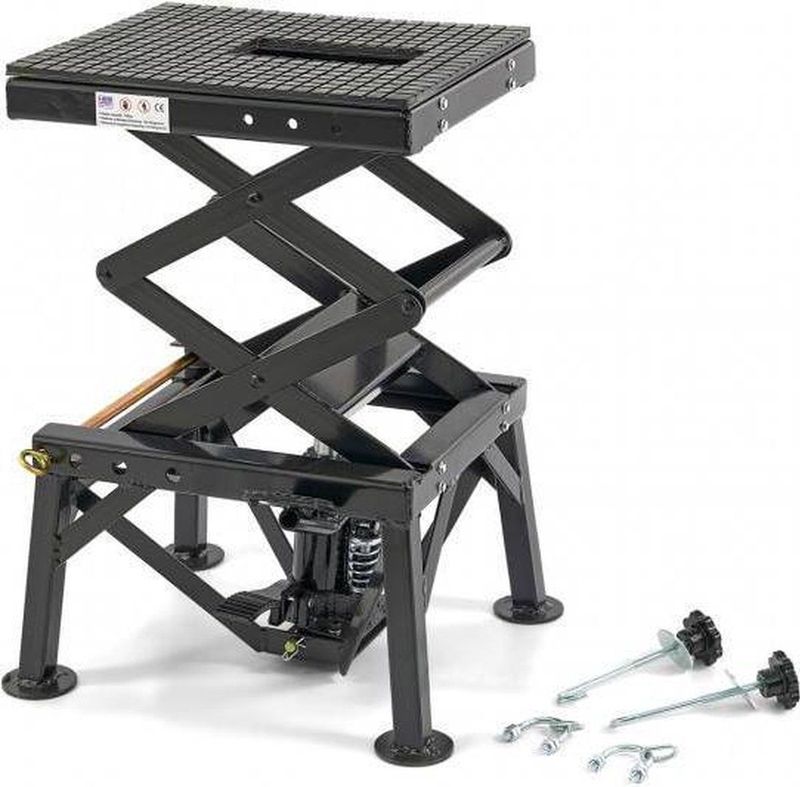 Motorheftafel - Zwart - Hydraulisch - Maximaal Hefvermogen 135 Kg