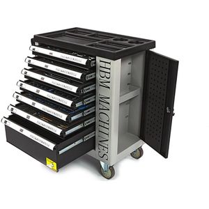 Gereedschapswagen - 245-delig - Carbon Inlay - Kogelgelagerde Laden