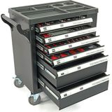 HBM - 154-delige Gereedschapswagen - Zwart - Carbon Inlays