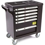 HBM - 154-delige Gereedschapswagen - Zwart - Carbon Inlays