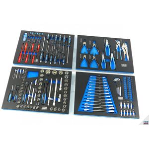 HBM 154-tlg. Premium-Werkzeugsatz für Werkzeugwagen - BLAU