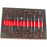 Gereedschapswagen - Inlay - Rood - Carbon Look - 262-delig