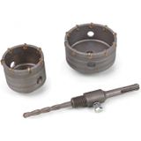 2 Delige gatzagenset, dozenborenset 60 - 80mm met SDS-opname