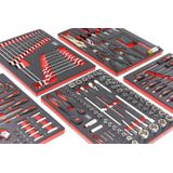 HBM - 196-delige Gereedschapswagen - Rood - Hoogwaardig Gereedschap