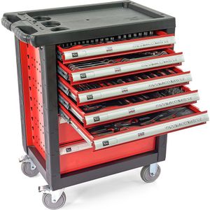 HBM Premium Gevulde gereedschapswagen - 196 Delig