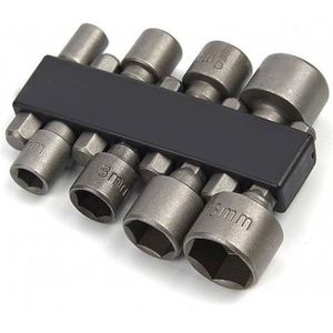HBM - Dopsleutelset - 8 Delig - HEX Opname