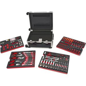Professioneel - 238 Delige Gereedschapskoffer - Aluminium - Carbon Inlays