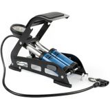 Professionele Voetpomp met dubbele cilinder en manometer 9 bar. Set 8 Bar