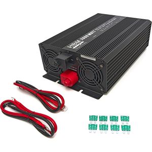 Professionele 12 Volt – 230 Volt Zuivere Sinus Spanningsomvormer 2000 Watt