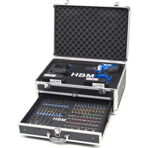 HBM - 20V Accuboormachine - 100 Delige Accessoiresset - Kleur Zwart