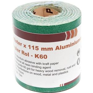 HBM 10 Meter x 115 mm Aluminiumoxide Schuurpapier Rol - K80