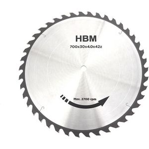 HBM 700 mm - 42-T Zaagblad voor HBM Professionele Wipzaag / Brandhoutzaag 5.5 PK - 400 Volt