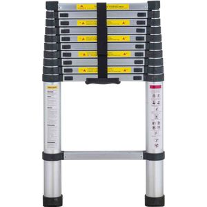 HBM - Professionele Telescoopladder - Aluminium - Max. Werkhoogte 3.80 m