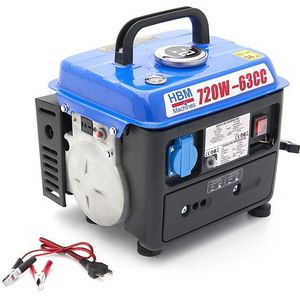 HBM 720W generator met 63 cc benzinemotor, 230V