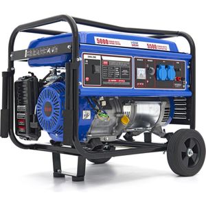 HBM 5500 Watt Generator, Aggregaat Met 420 cc Benzinemotor 2 x 230 V