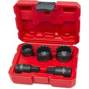HBM 5-teiliger 12-Punkt-Gelenkwellensatz, Montagesatz mit 1/2 inch Tülle für VAG