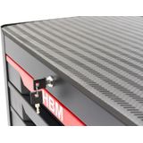 Gereedschapswagen - Zwart/Rood - Staal - 7 Laden - Vergrendelingssysteem