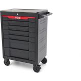 Gereedschapswagen - Zwart/Rood - Staal - 7 Laden - Vergrendelingssysteem