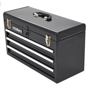 HBM - Gereedschapskist - Zwart - 3 Laden - Duurzaam