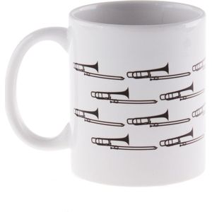 Mok (300 ml) met trombone - Gebroken wit