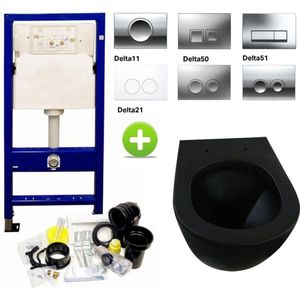 Geberit UP100 Brogali Jet flush  Rimfree  Matzwart