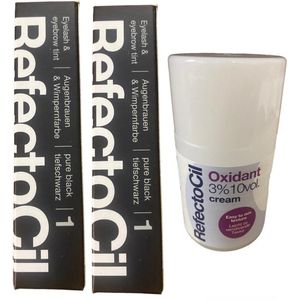 RefectoCil 2 stuks Zwart + 100ml Crème Oxidant