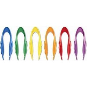 Adhome Reuze pincetten voor fijne motoriek 15 cm lang - 12 stuks - Kunststof