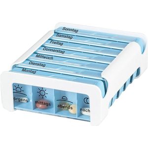 Pillendoos Anabox Compact voor 1 week, 4 vakken per dag : Limoen