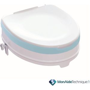 Verhoogd toilet 5 - 10 cm : Hoogte 10 cm - met deksel - lichtblauw