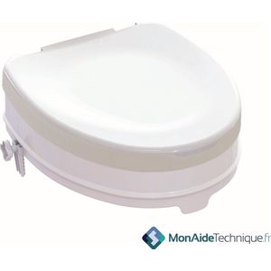 Verhoogd toilet 5 - 10 cm : Hoogte 10 cm - met deksel - lichtgrijs